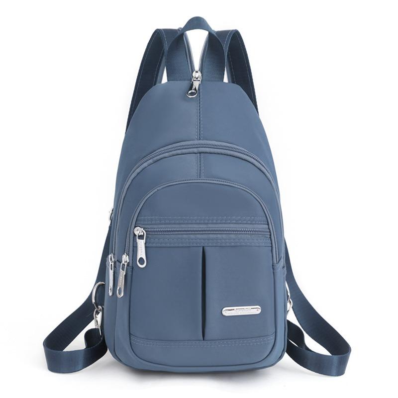 Trendy multi-functional shoulder bag backpack women's bag simple and versatile nylon lightweight men's and women's breast bag fashion