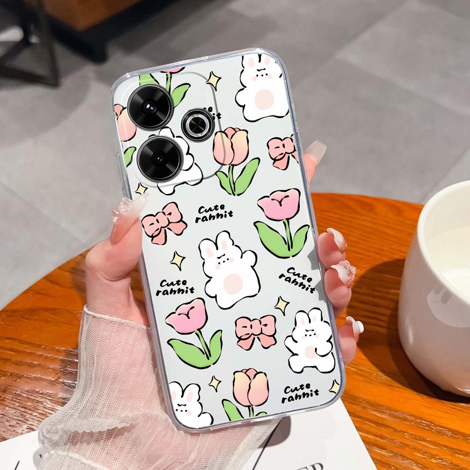 Populární pouzdro s graffiti motýlem pro Xiaomi Redmi 13 13C 14C A3 Note 13 Pro K70E K60 Ultra Nový kryt Měkký silikonový Ochrana proti pádu Průhledné pouzdra na telefon pro Redmi