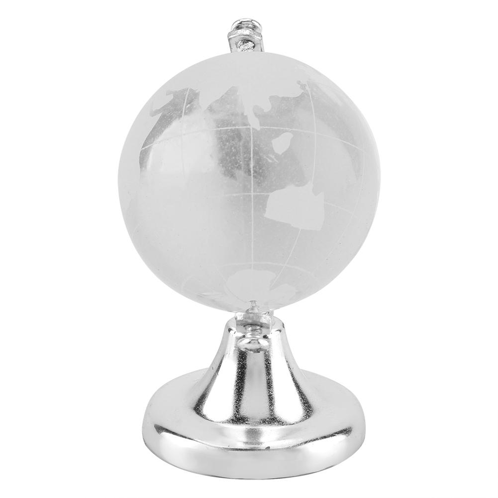 Round Earth Globe World Map Crystal Glass Ball Sphere Home Office Decor Gift