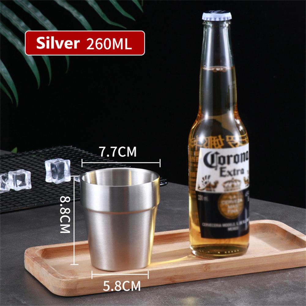 175-450ml Stainless Steel Beer Cup Metal Water Cups Travel Camping Mugs Coffee Tumbler Outdoor Hiking Cup Portable Drinkware