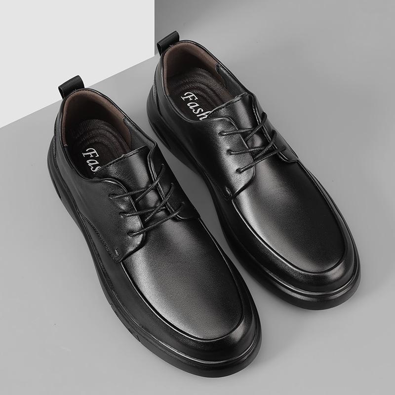 FashionHigh Quality Men Genuine Leather Shoes Versatile Men's Casual Shoes Fashion Brand Man Oxford Shoes Lace Up Formal Dress Footwear