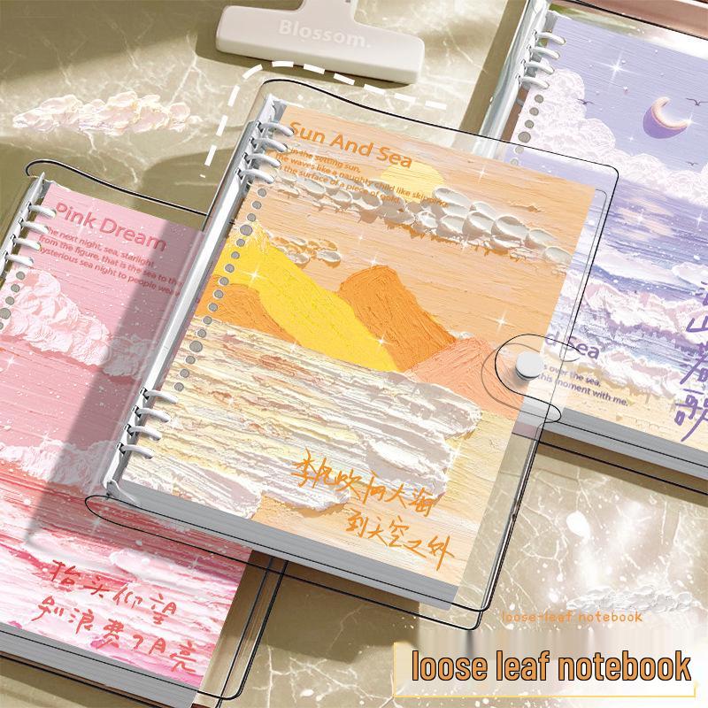 Refillable Transparent PVC Soft Cover B5/A5 Starry Sky Notebook