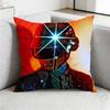 DDaft PPunk Band Pillow Case Antidustmite Pillowcase Invisible Zipper Silky Short Plush Sofa Cushion Cover