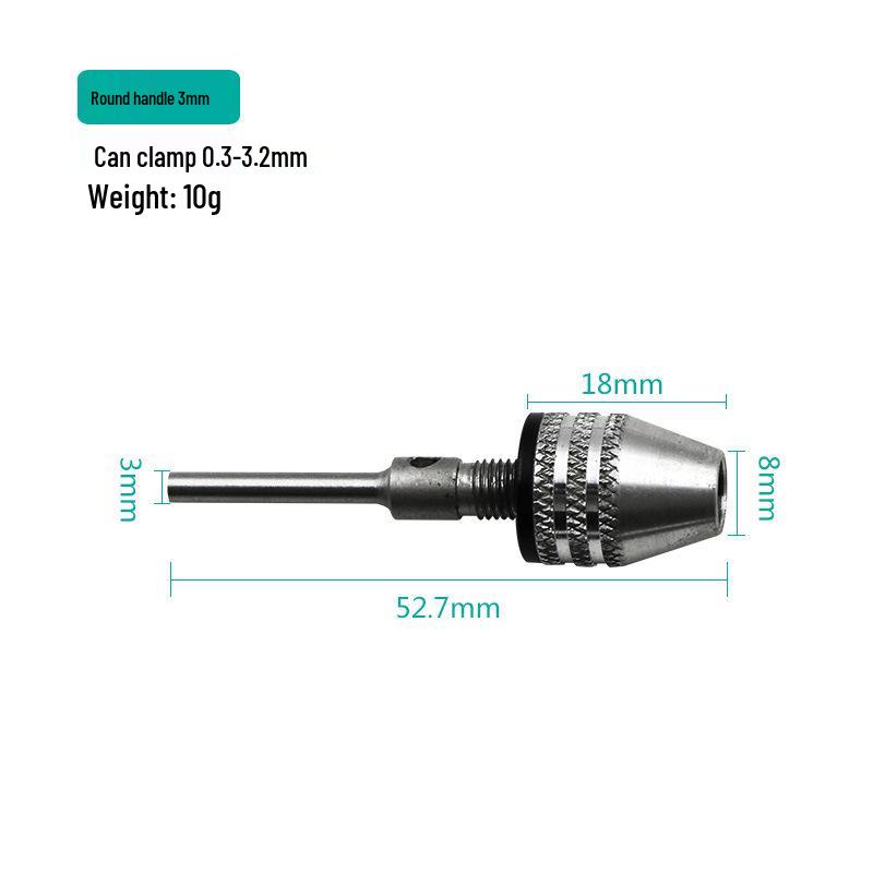 Self-Centering Electric Grinder Chuck with Three-Jaw Twist Drill Bits