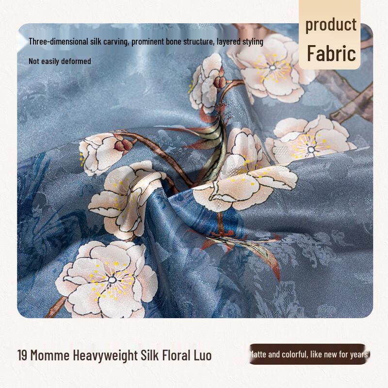 Shanghai Story Women's Heavy Floral Mulberry Silk Scarf