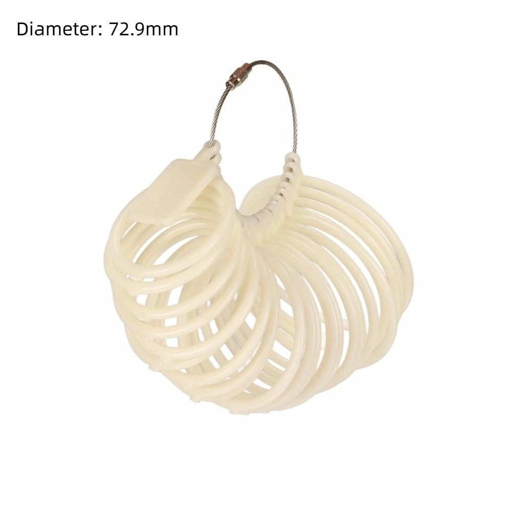 White Plastic Bracelet Sizer Lightweight Design Accurate Measurement Measuring Tool Plastic Adjustable Tool Jewelry Gauge
