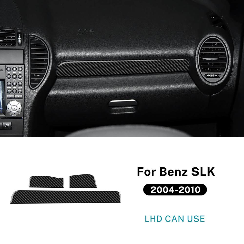 

Для Mercedes Benz SLK R171 2004 2005 2006 2007 2008 2009 2010 Накладка-полоска на панель приборов автомобиля из настоящей мягкой углеродной fibras Black LHD