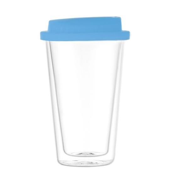 350 ML dobbeltvegget glass med silikonlokk isolert tumbler Reise varm kald drikke te melk høy borosilikatglass kopp kaffekrus
