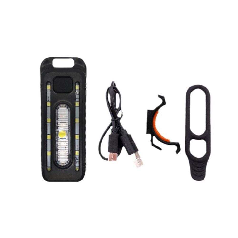 

1 шт., предупреждающий фонарь для горного велосипеда, наружный, цветной, с зажимом сзади, ночной ходовой фонарь, зарядка типа C Red&Blue&White