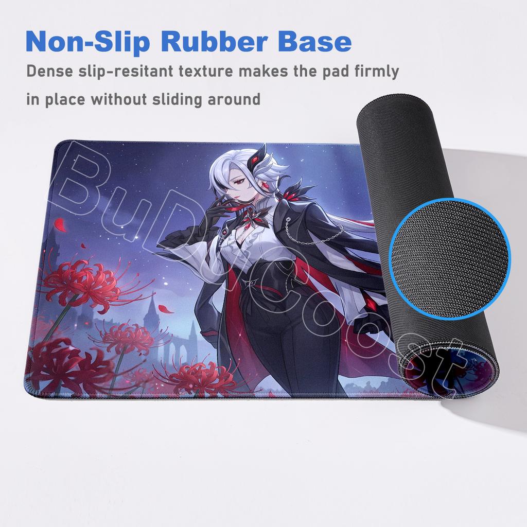 New Cool Wallpaper Genshin Impact Arlecchino Mousepad PC Laptop Gaming Accessories Mousepad Desk Mat Computer Gamer Keyboard Rug