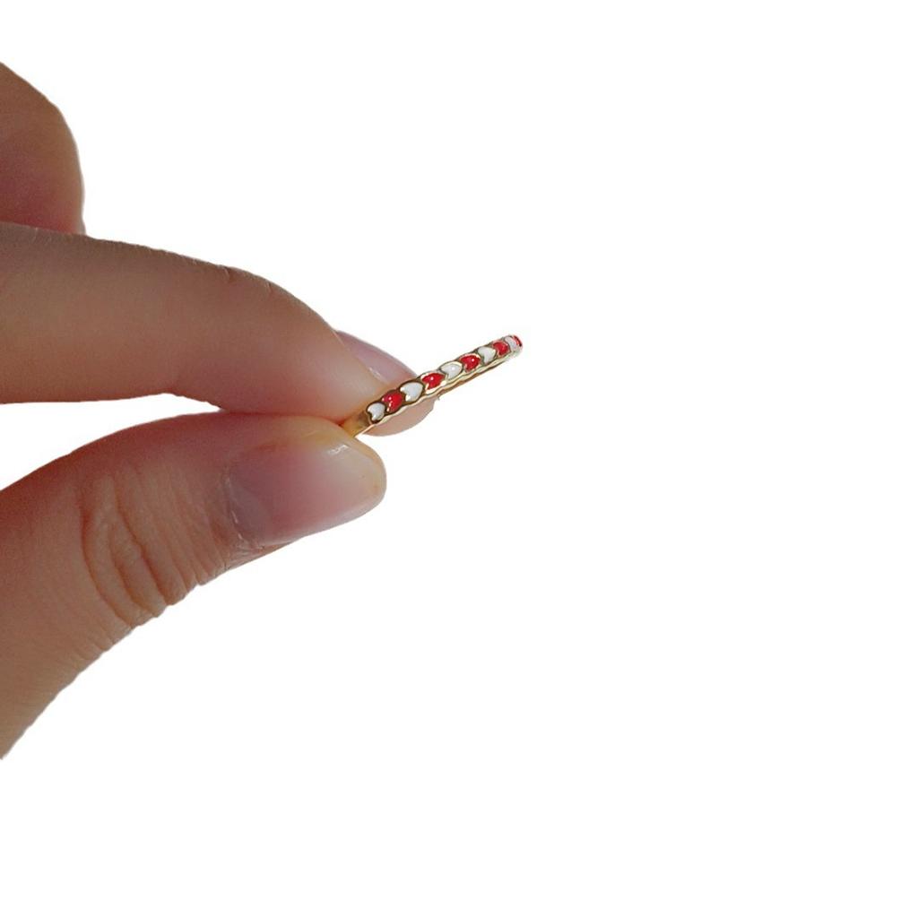 Trendy, Small And Versatile, Japanese And Korean Dripping Oil, Love Ring, Femininity, Fashionable, High-End Exquisite Index Finger Ring.