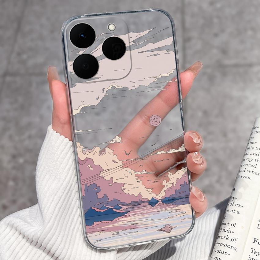 Pouzdro na telefon se vzorem čínského draka pro Realme 15T 14T 14X 15 13 12 11 10 C71 C61 P1 Měkké kryty Průhledné silikonové nárazuvzdorné pouzdro pro Realme Casing