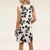 Women's Loose-Fit Casual Printed Split-Hem Sleeveless A-Line Dress