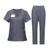 Damen-Uniformset mit V-Ausschnitt Kurzarm-Oberteil und Hose