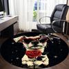 1PCLove Dog Office Round Area Rug,  Mat Suitable For Office, Under Office Chairs Bedroom Living Room Home Decor, Room Deco