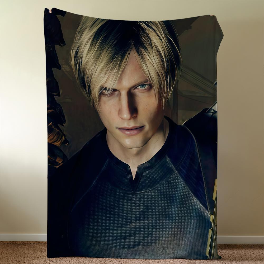 Leon Scott Kennedy R-ResidentS-ES Blanket Throw Super Cosy Plush Living Room Sofa Couch Childish Birthday Gifts