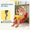 Baby Swing Adjustable Growing With Child Baby Seat with Backrest, Safety Rail, for Children 9-36 Months, Red