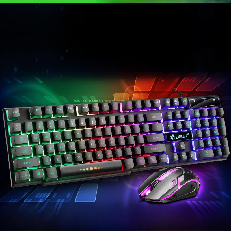 Set tastatură și mouse pentru jocuri cu iluminare din spate Limei GTX300 cu senzație mecanică