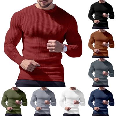 Shoulder Sleeves Men'S Long Sleeved Patchwork T-Shirt Casual Top