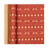 Christmas Gift Wrapping Roll for Holiday Presents - 43cm, Festive Brown for Gift Wrapping