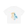 Men's Black T-Shirt With Fire And Ice Horse Graphic Design For Casual Wear