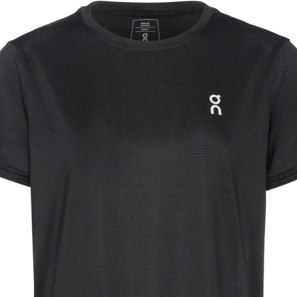 On Plain Logo Printed Pullover Short Sleeve T-Shirt Women Tops Black 1WE10580553