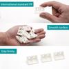 30 Pcs 0.7" White Plastic Right Angle Bracket L Brackets, 90 Degree Corner Brace Corner Support for Wood Shelf Chair Cabinet Box