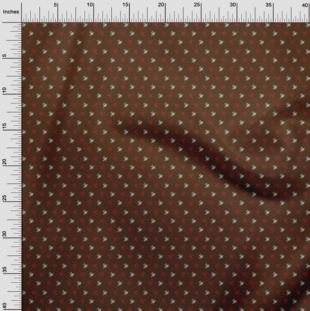 oneOone Cotton Flex Fabric Hash Sign Kasuri Print Fabric BTY 40 Inch Wide