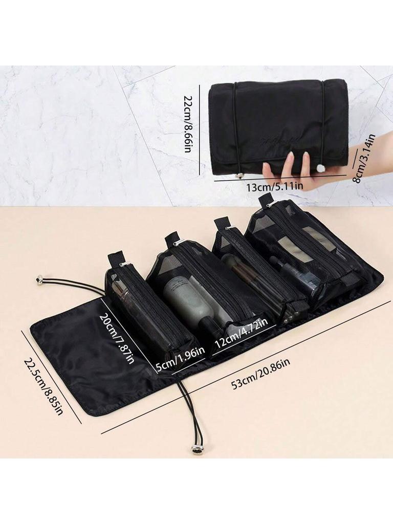 4 In 1 Detachable Cosmetic Storage Bag Multi Functional Foldable Travel Toiletry Organizer Portable Makeup Pouch for Ladies Outd