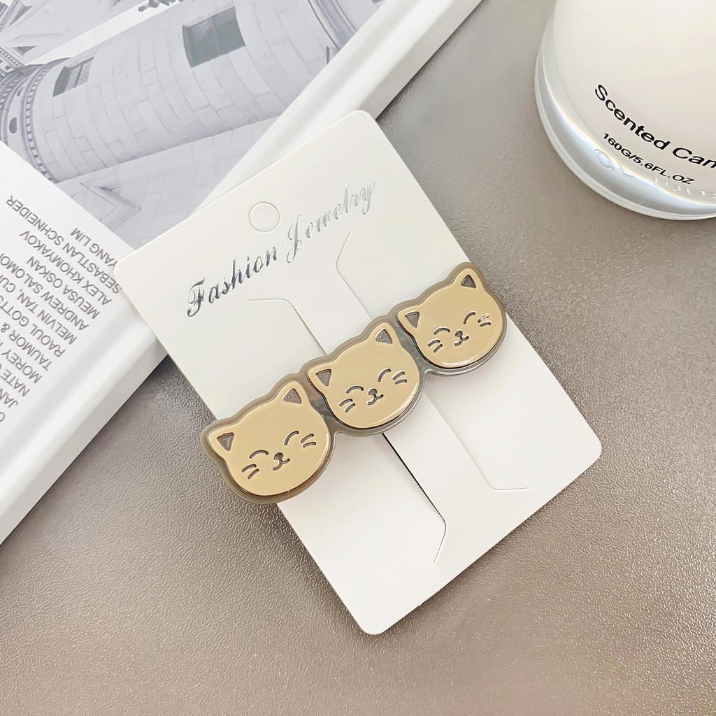 Koreanischer Haarclip, 6,5 cm, mit Essigsäure-Wassertropfen-Design, im Retro-Stil, niedlicher Katzen-Haarclip für süße Mädchen