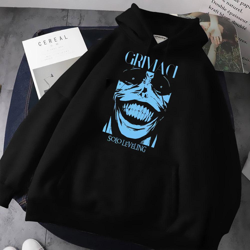Sung Jin Woo Potisk Mikina s Kapucí Anime Solo Leveling Streetwear Muži Ženy Dlouhý Rukáv Mikiny Harajuku Volná Ležérní Pulovr Mikina