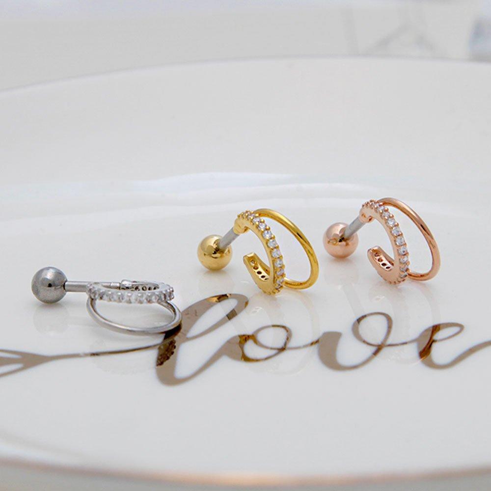 [1+1] Fashion Piercing Mini Two Rings, Choose 1 of 3 Types, One Side Sale
