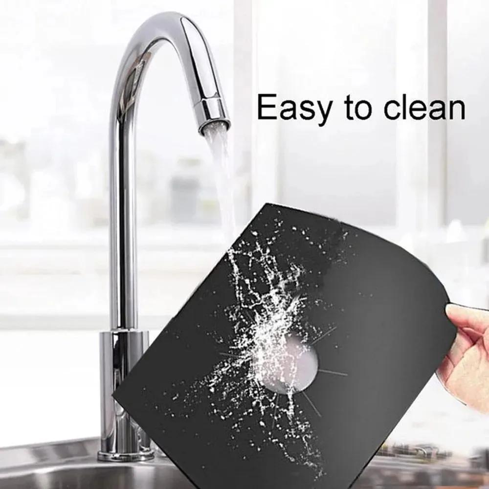 Pieces Reusable Boiler Hood Protectiv Gas Stove Protector Cooker Lid Liner Cleaning Pad for Kitchen Cookware Accessories