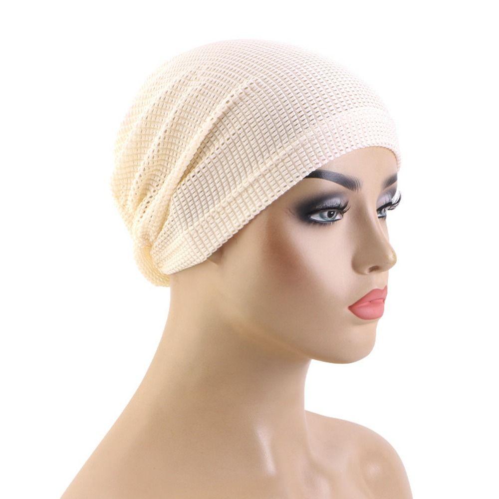 Elastic Crinkle Hijab Turban Solid Color Headscarf Casual Turban Headwrap For Women