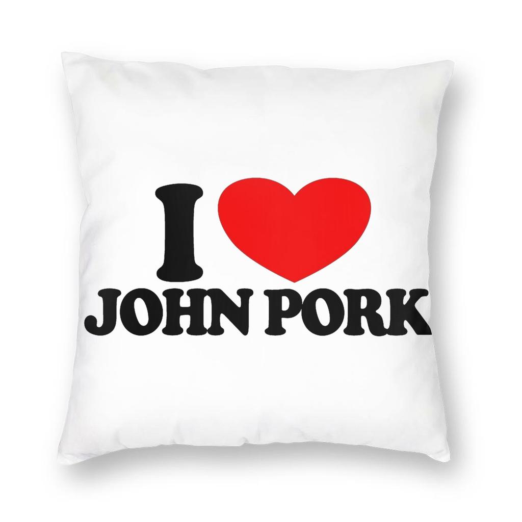 John Pork Is Calling Funny Meme Pillowcase Printing Polyester Cushion Cover Decoration Pillow Case Cover Home Zippered 40*40Cm