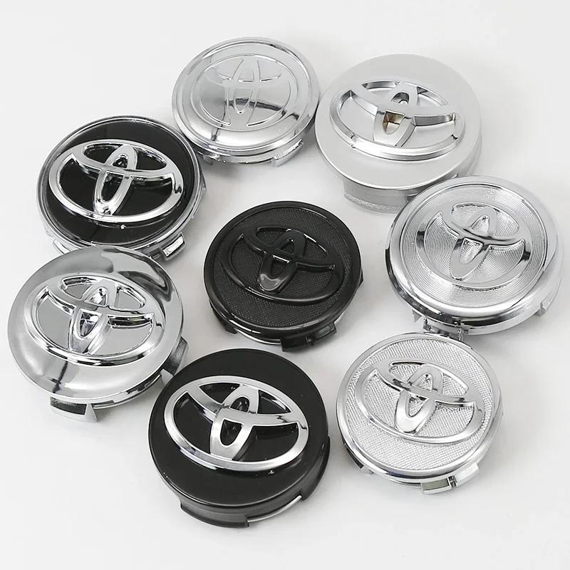 4Pcs 57mm 62mm ABS Car Wheel Center Hub Caps Hub Cap Cover Badge Car Emblem For Toyota C-hr Prado Prius Avensis Rav4 Yaris Hilux