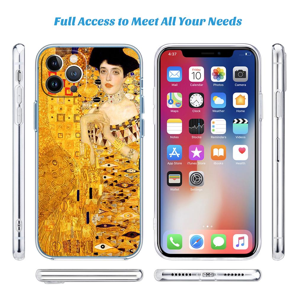 MY14 Gustav Klimt Transparent Phone Case for Motorola Moto G40 G04 G05 One Ace Action  Fusion + Plus Hyper Macro Vision Zoom