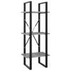 5 Shelf Bookcase Concrete Grey 40 x 30 x 175 cm Engineered Wood