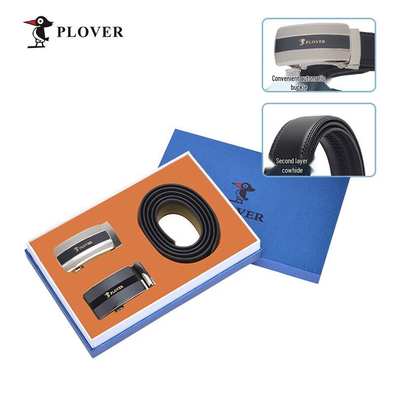 PLOVER Men s Split Leather Automatic Buckle Belt