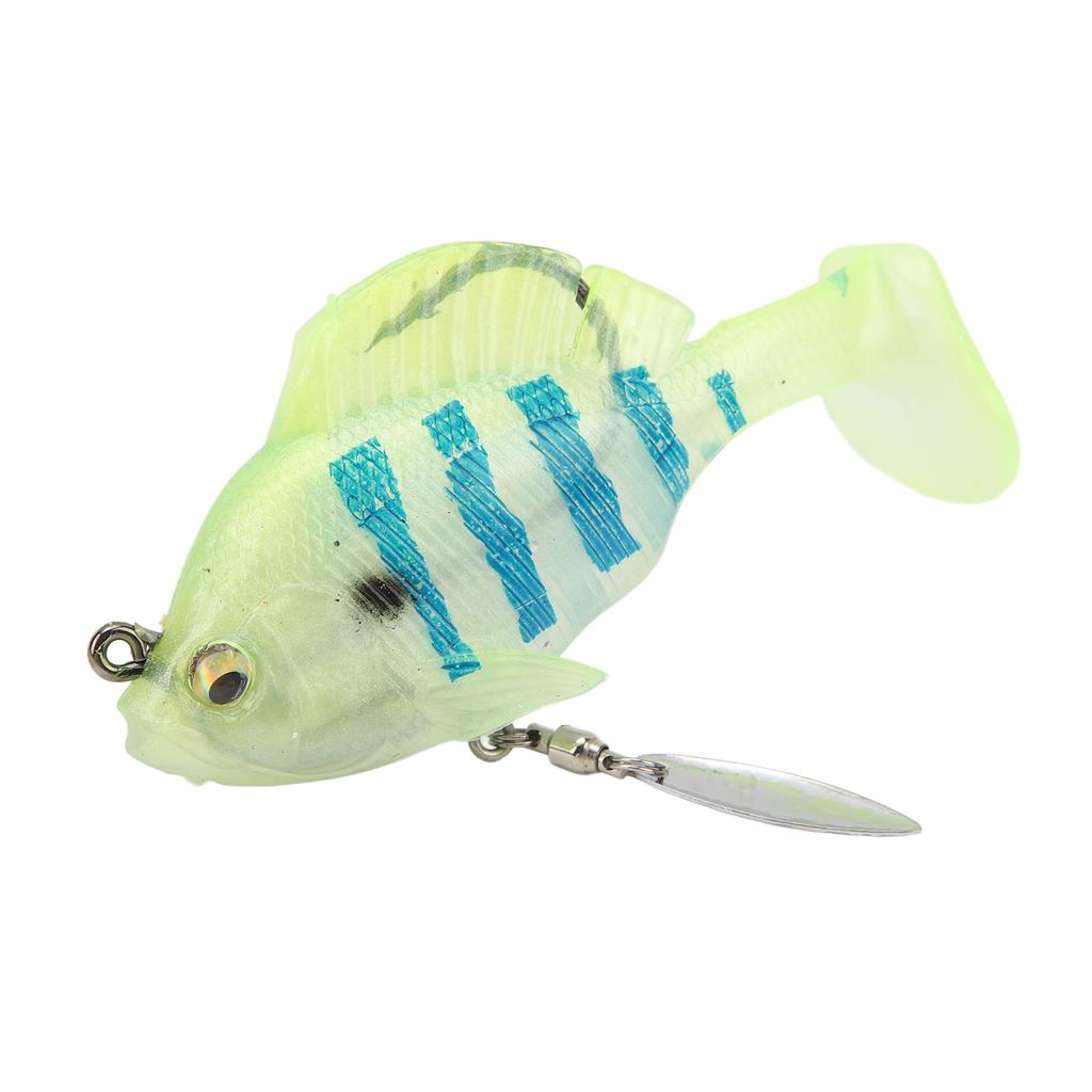 5pcs Soft Fishing Lures for Bass 18g 8cm Paddle Tail Swimbaits with Spinner Artificial Fishing Bait Lifelike Fishing Lures Kit