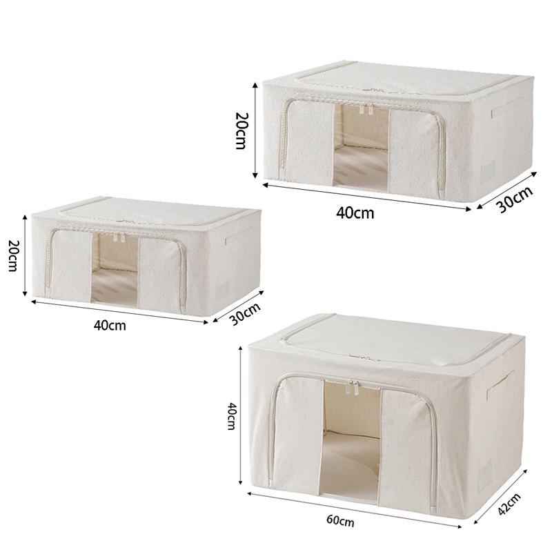 Baona Oxford Cloth Large Capacity Folding Storage Box for Clothes and Quilts