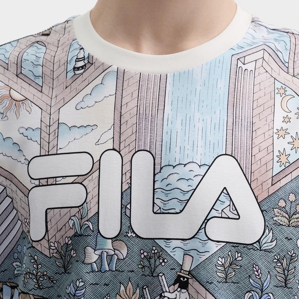 Fila Soft Printed Loose Casual T-Shirt Men Tops F11M438119FZA