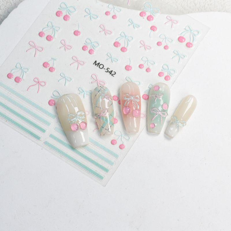 

ZM New Arrival Mint Cherry Jelly Nail Sticker Cartoon Cherry Decoration Website Red Best Selling Fresh Nail Patch 26 [Mint Cherry Jelly Sticker] MO-542 (1)