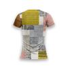 Patchwork Denim Vintage T-Shirt for Patchwork Grid Graphic T Shirts Women 3D Printing Tee Clothing Tops