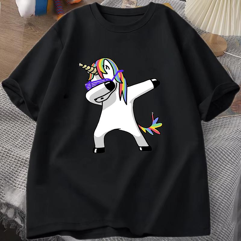 Unicorn Kawaii Unicornio 90s Women T Shirt Top Tee Shirts Female Ulzzang Harajuku Short Sleeve Hip Hop Korean Style Graphic