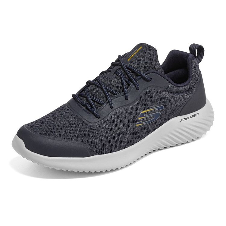 Skechers Bounder Mesh Comfortable Sports Low Top Casual Running Shoes Men Sneaker Blue 232005-NVY