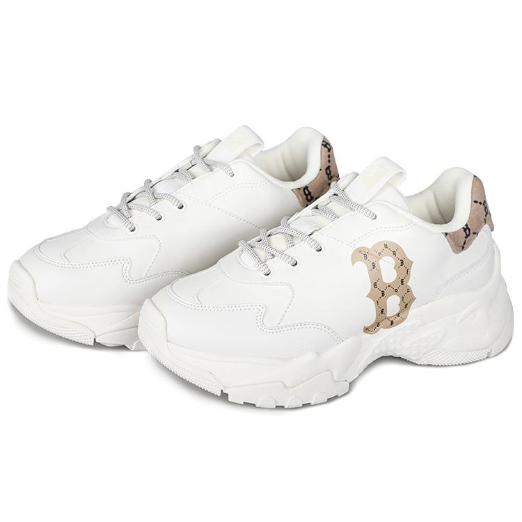 New MLB Big Ball Chunky Cushioning Anti Slip And Wear Resistant Low Top Chunky Sneakers Unisex White 3ASHCM11N-43BGD
