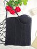 Strapless Jacquard Fishbone Corset Camisole Top