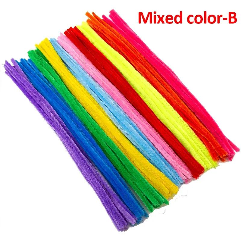 100/10pcs Chenille Stems Pipe Cleaners Twist Sticks Kids Plush Educational Toy Colorful Pipe Cleaner Handmade DIY Craft Supplies