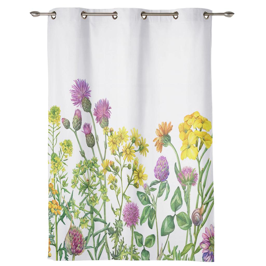 Schlafzimmer Küchenvorhang Frühlingsblume Gänseblümchen Fenstervorhänge Vorhänge für Wohnzimmer Dekorative Artikel